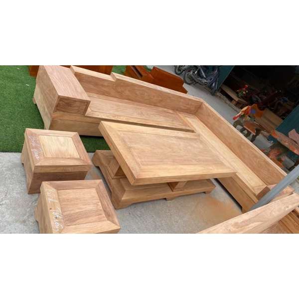 Sofa góc L hộp gõ đỏ BG050